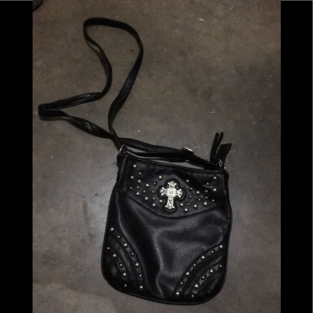 Black crossbody purse
